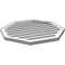 Ekena Millwork Octagonal Surface Mount PVC Gable Vent: Functional, w/ 2"W x 1-1/2"P Brickmould Frame, 30"W x 30"H GVPOC30X3002SF - alternate 5